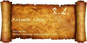 Kalamár Léna névjegykártya